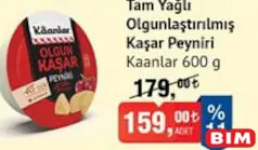 KAANLAR TAM YAĞLI OLGUNLAŞTIRILMIŞ KAŞAR PEYNİRİ 600 G